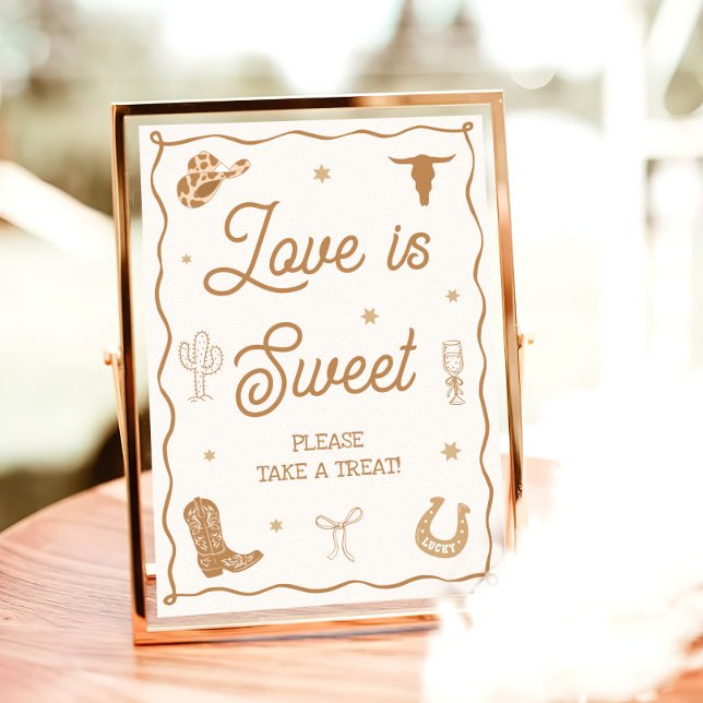 Western Bridal Shower Love is Sweet Favour Poster (Creator Uploaded)