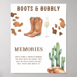 Western bridal shower Memories with the bride Poster