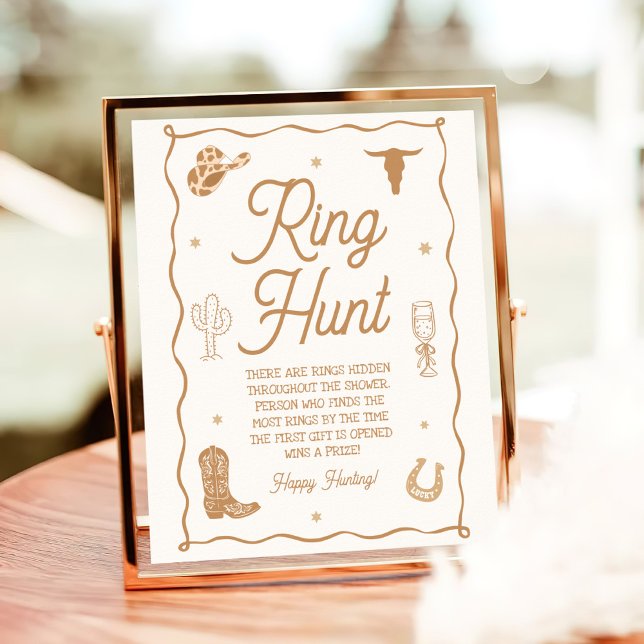 Western Bridal Shower Ring Hunt Game Poster (Creator Uploaded)