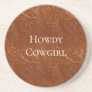 Western Brown Bohemian Art Coaster