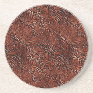 Western Brown Bohemian Art Coaster