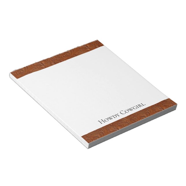 Western Brown Bohemian Art Notepad (Angled)
