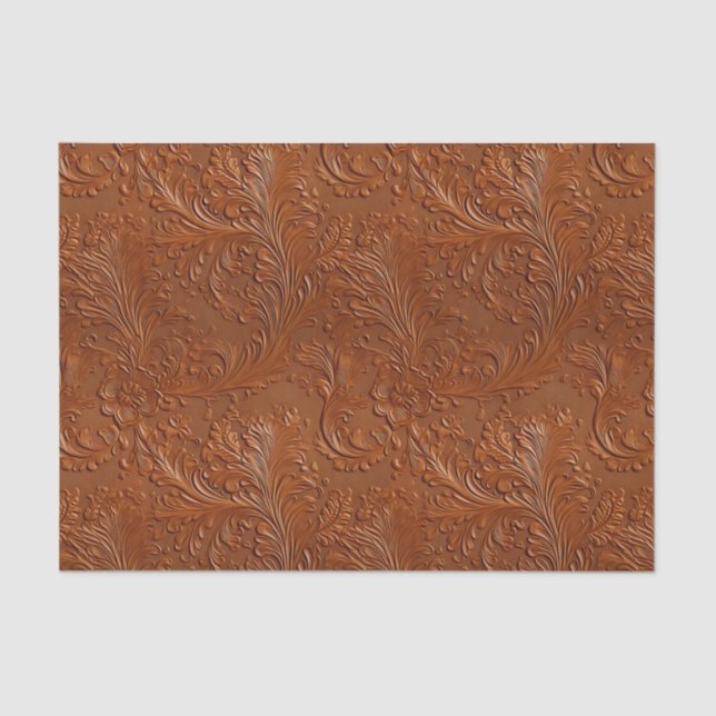 Western Brown Bohemian Art Tissue Paper (Front)