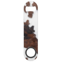 Western Brown Cowhide Bottle Opener Bar Key
