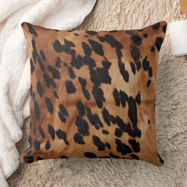 Western Brown Cowhide Cushion (Blanket)