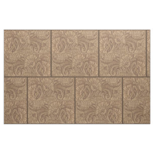 Western Brown Faux Leather Fabric 9" For Cross
