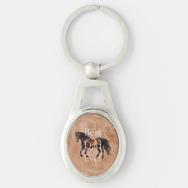 Western Brown Horse  Key Ring (Front)