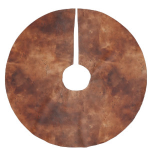 Western Brown Howdy Cowboy Brown  Brushed Polyester Tree Skirt