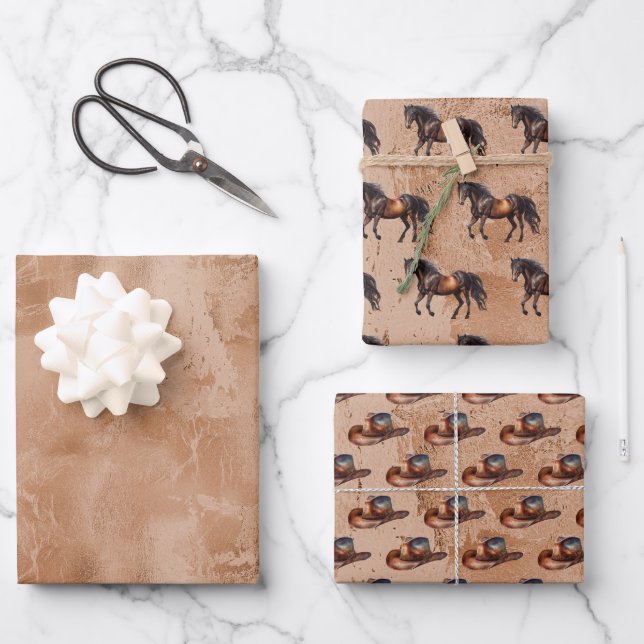 Western Brown Wrapping Paper Sheet (Front)