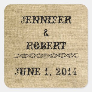 Western Burlap Envelope Seal