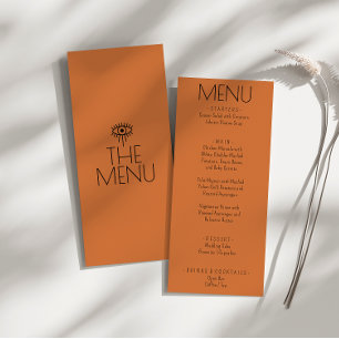 Western Burnt Orange Earthy Modern Wedding     Menu