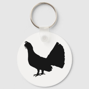 Western capercaillie key ring