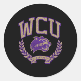 Western Carolina Catamounts Victory Classic Round Sticker