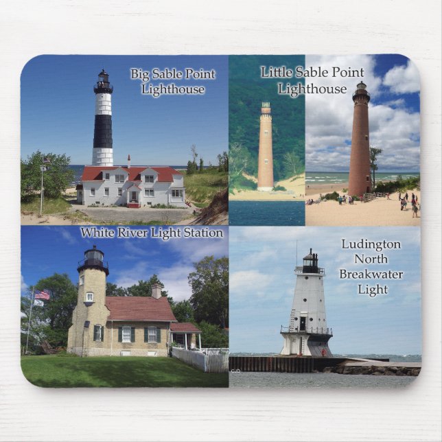Western Central Michigan lighthouses mousepad (Front)