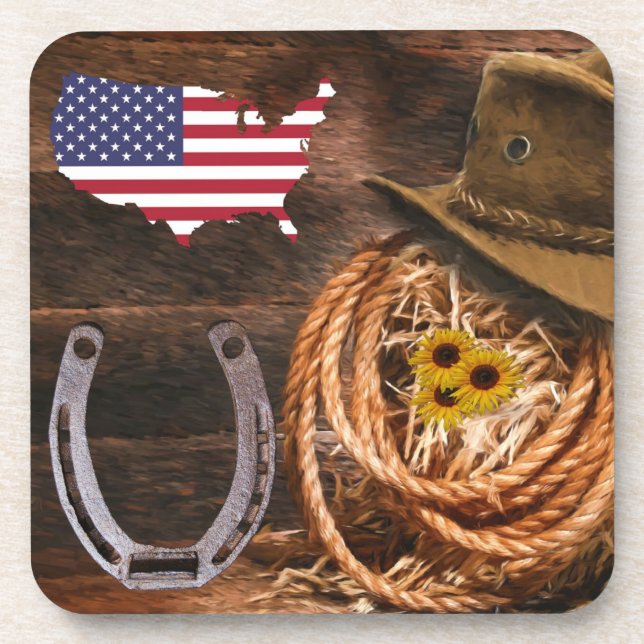 Western Charm Beverage Coaster (Front)