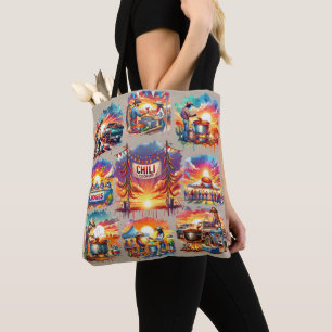 Western Chilli Cookoff Scenes 1 Tote Bag