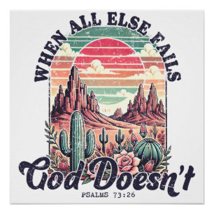Western Christian Bible Verse Poster