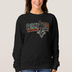 Western Christian Cross For Girls Rooted In Christ Sweatshirt