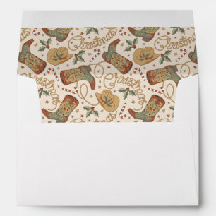 Western Christmas Boots and Hats Pattern Envelope