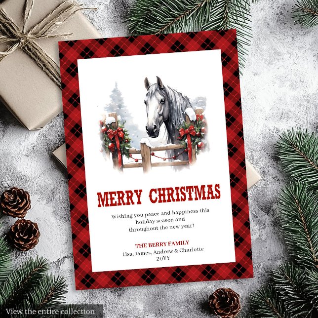 Western Christmas card red black cozy style (Western Christmas card red black cozy style

)