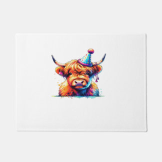 Western Christmas Cow Essential T-Shirt Doormat