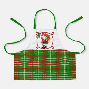 Western Christmas Cowboy Santa And Plaid Apron (S)