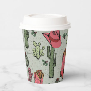 Western Christmas Cowgirl Boots Howdy Christmas Paper Cups
