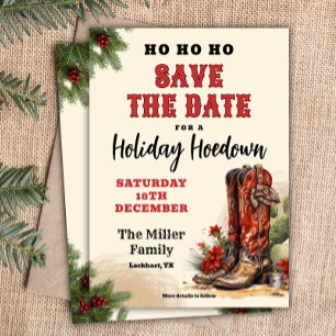 Western Christmas, Holiday Hoedown, Cowboy Party Invitation