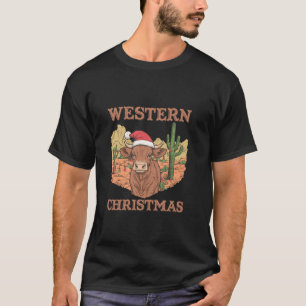 Western Christmas Howdy Cowboy Santa Merry Western T-Shirt