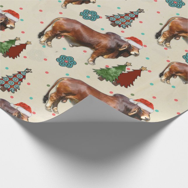 Western Christmas Pattern Wrapping Paper (Corner)