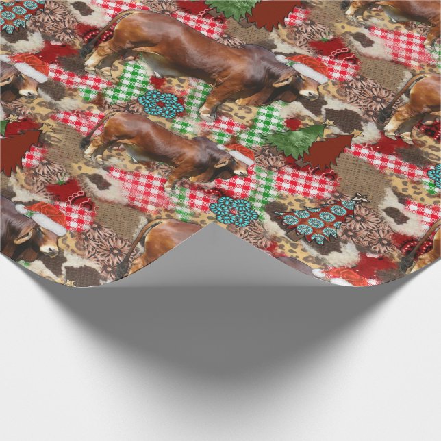Western Christmas Pattern Wrapping Paper (Corner)