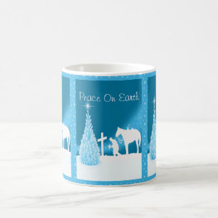 Western Christmas Praying Cowboy With Horse Coffee Mug