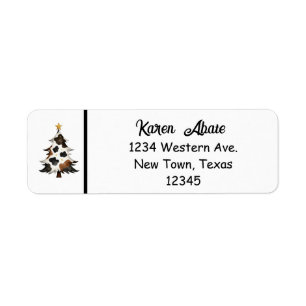 Western Christmas  Return Address Label