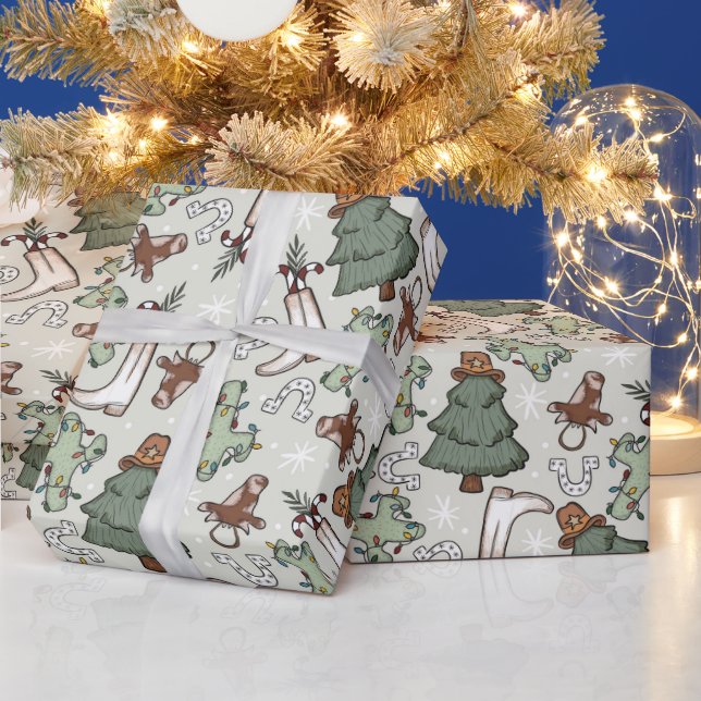 Western Christmas  Wrapping Paper (Holidays)