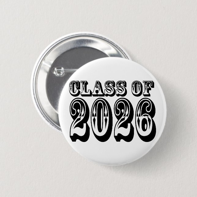Western Class of 2026 Graduation 6 Cm Round Badge (Front & Back)