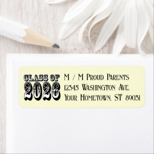 Western Class of 2026 Graduation Return Address Label