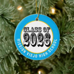 Western Class of 2026 Photo Graduation Ceramic Ornament