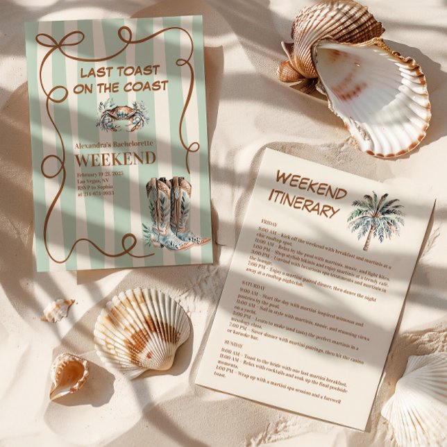Western Coastal Bachelorette Invitation (Creator Uploaded)