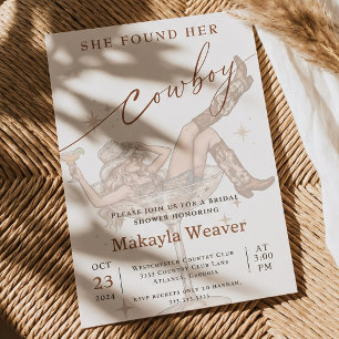 Western Coastal Cowgirl Martini bridal shower Invitation