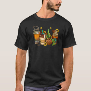 Western Coffee Drinking Desert Cactus Cowgirl Love T-Shirt