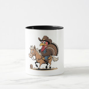 Western Cooked Turkey Thanksgiving Cowboy Cowgirl Mug