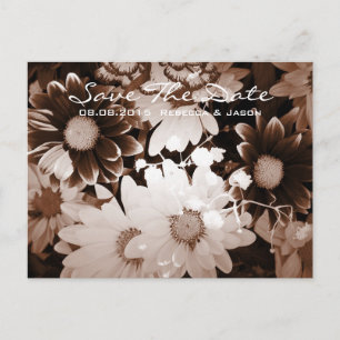 western country bohemian daisy wedding announcement postcard