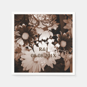 western country bohemian daisy wedding napkin