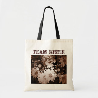 western country bohemian daisy wedding tote bag