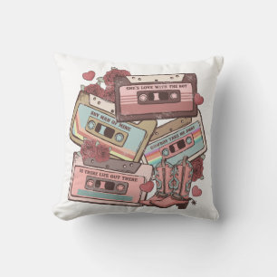 Western Country Cassette Tapes Cushion