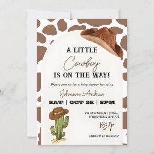 Western Country Cowboy Baby Shower  Invitation