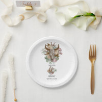 Western Country Cowboy Boho Cow Skull Wedding