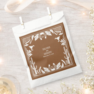 Western Country Cowboy Rustic Wedding  Favour Bag
