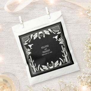 Western Country Cowboy Rustic Wedding Favour Bag