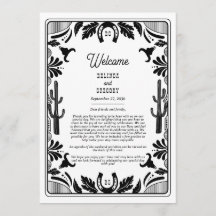 Western Country Cowboy Wedding Itinerary